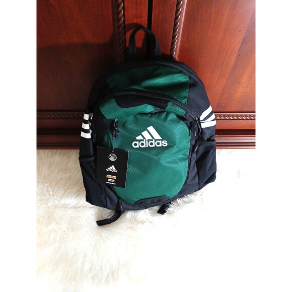 NWT Adidas Stadium 3 Backpack Team Dark Green and Black - Picture 1 of 11